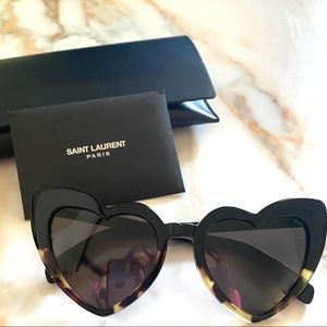 Saint Laurent heart shaped sunglasses